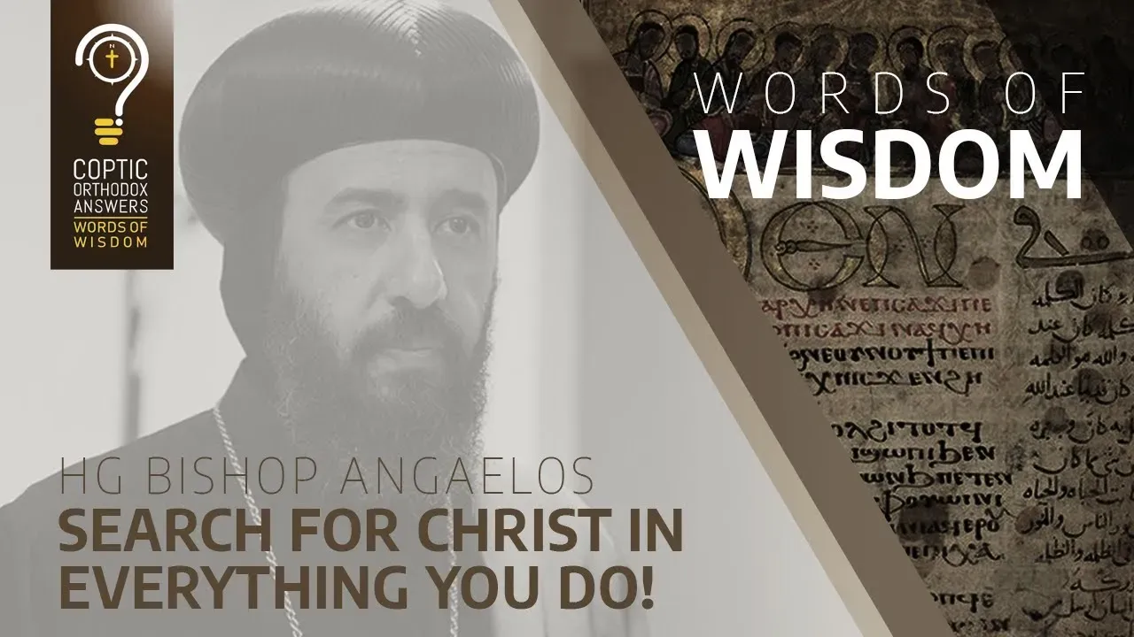 Search for Christ in everything you do!