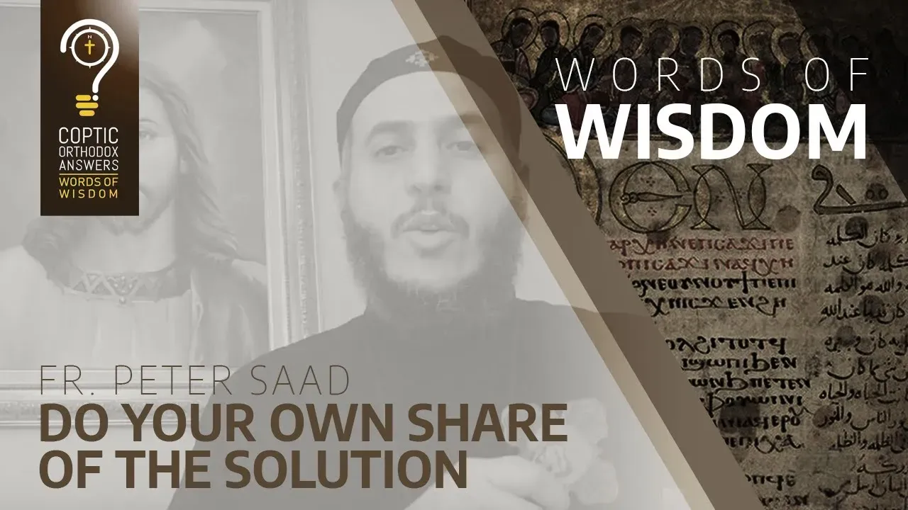 Do your own share of the solution
